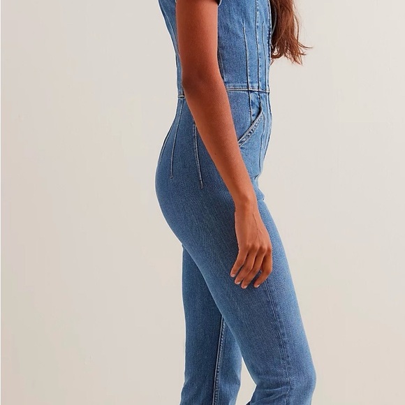 Free People denim jumpsuit - Picture 3 of 4
